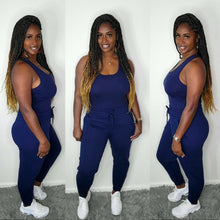 Load image into Gallery viewer, Tank Jogger Set-Navy