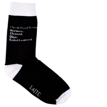 Load image into Gallery viewer, I speak French socks-black