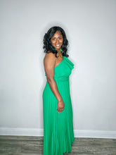Load image into Gallery viewer, Summer Daze Cold Shoulder Maxi Dress-Kelly Green