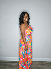 Load image into Gallery viewer, Summer Daze Cold Shoulder Maxi Dress-Multi-Colored