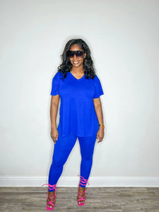 Split Up Set-Royal Blue