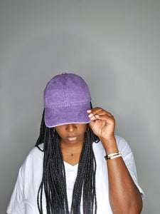 Acid Wash Baseball Cap-Purple