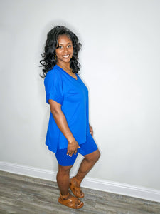 Plus Size Summer Chill Set-Ocean Blue