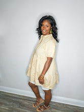 Load image into Gallery viewer, Sandy Breeze Tiered Shirt Dress-Beige