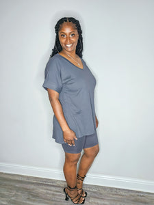 Summer Chill Set-Ash Grey