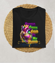 Load image into Gallery viewer, Mardi Gras- Purple, green and gold in my blood