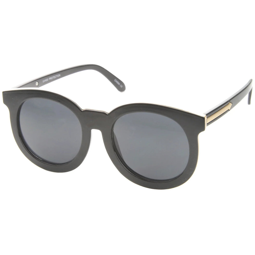 Round Sunglasses w/ gold trim