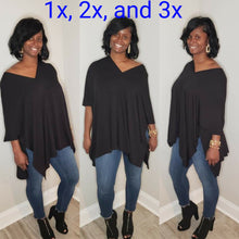 Load image into Gallery viewer, Joi Poncho Top Plus Size