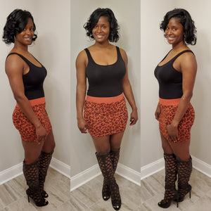 Animal Print Mini Skirt