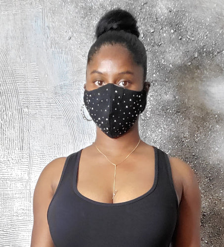 Rhinestone face cover