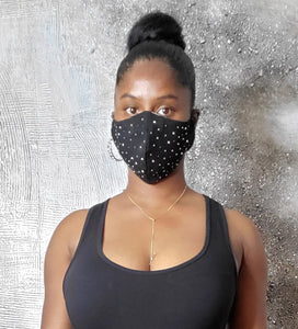 Rhinestone face cover