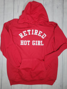 Retired Hot Girl Hoodie-Red