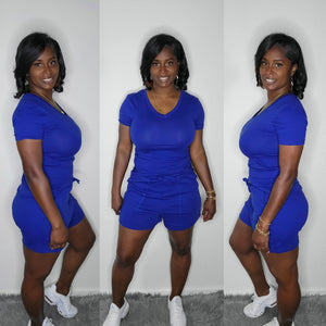 On Chill Short Set 2-Royal Blue