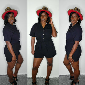 A Touch of Class Romper-Black