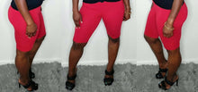 Load image into Gallery viewer, Red bermuda biker shorts