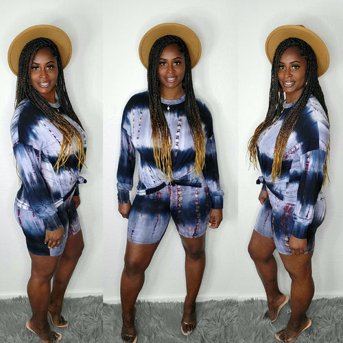 Tie Dye Short Set with mask