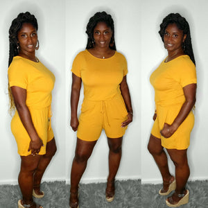Spring Romper-Mustard