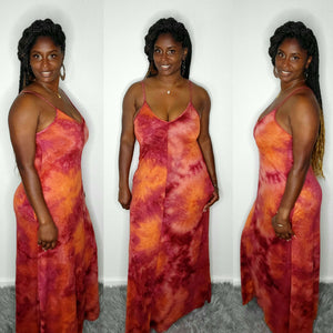 Ryan Maxi Dress-Rust Tie Dye