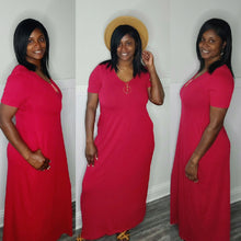 Load image into Gallery viewer, Lillian Plus Size Maxi Dress-Burgundy