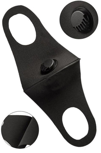 Polyester face covers with respirator