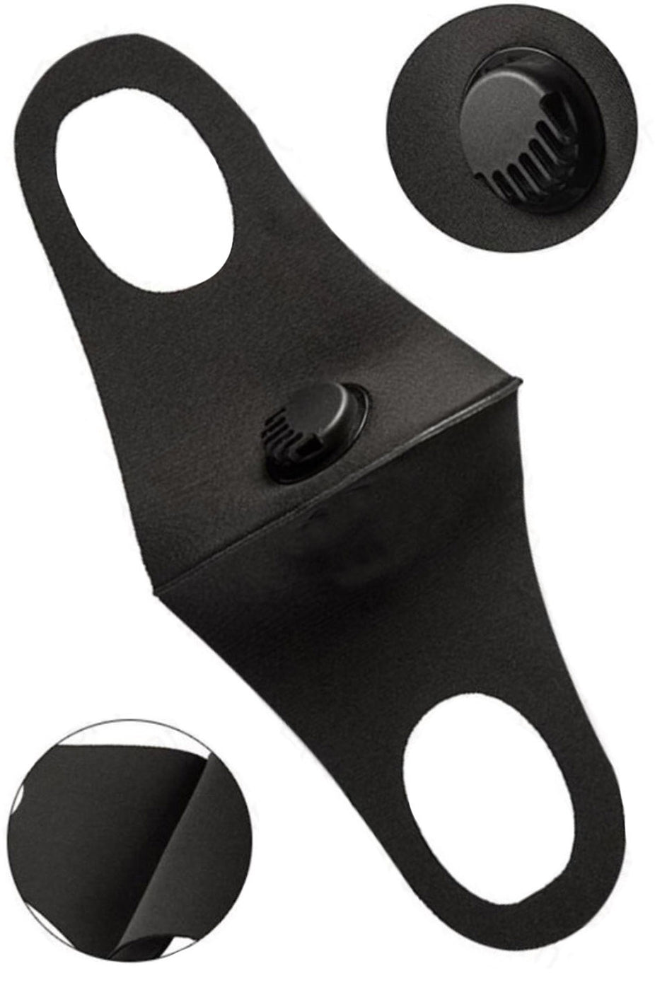 Polyester face covers with respirator