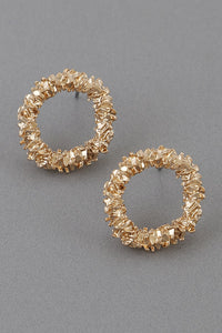 Hammered Circle Earrings