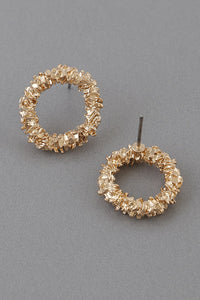 Hammered Circle Earrings