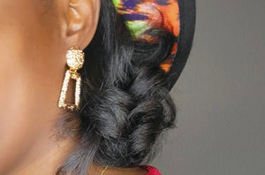 Hammered Earrings-Gold
