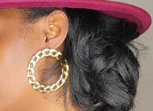 Load image into Gallery viewer, Chain Link Hoop Earrings 2