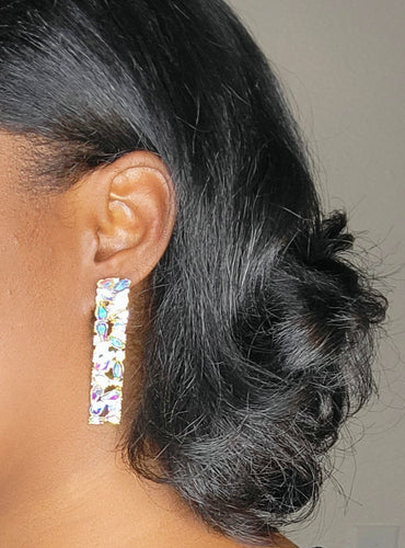 Rectangle Multi Stone Earrings
