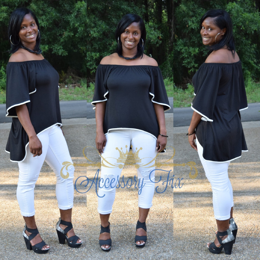 Hi Low Off The Shoulder Tunic
