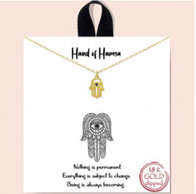 Load image into Gallery viewer, Hand of Hamsa Necklace