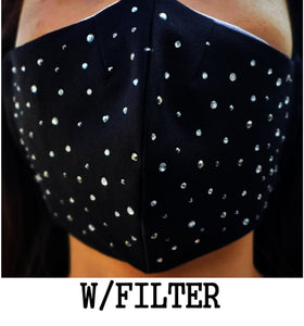 Rhinestone face cover