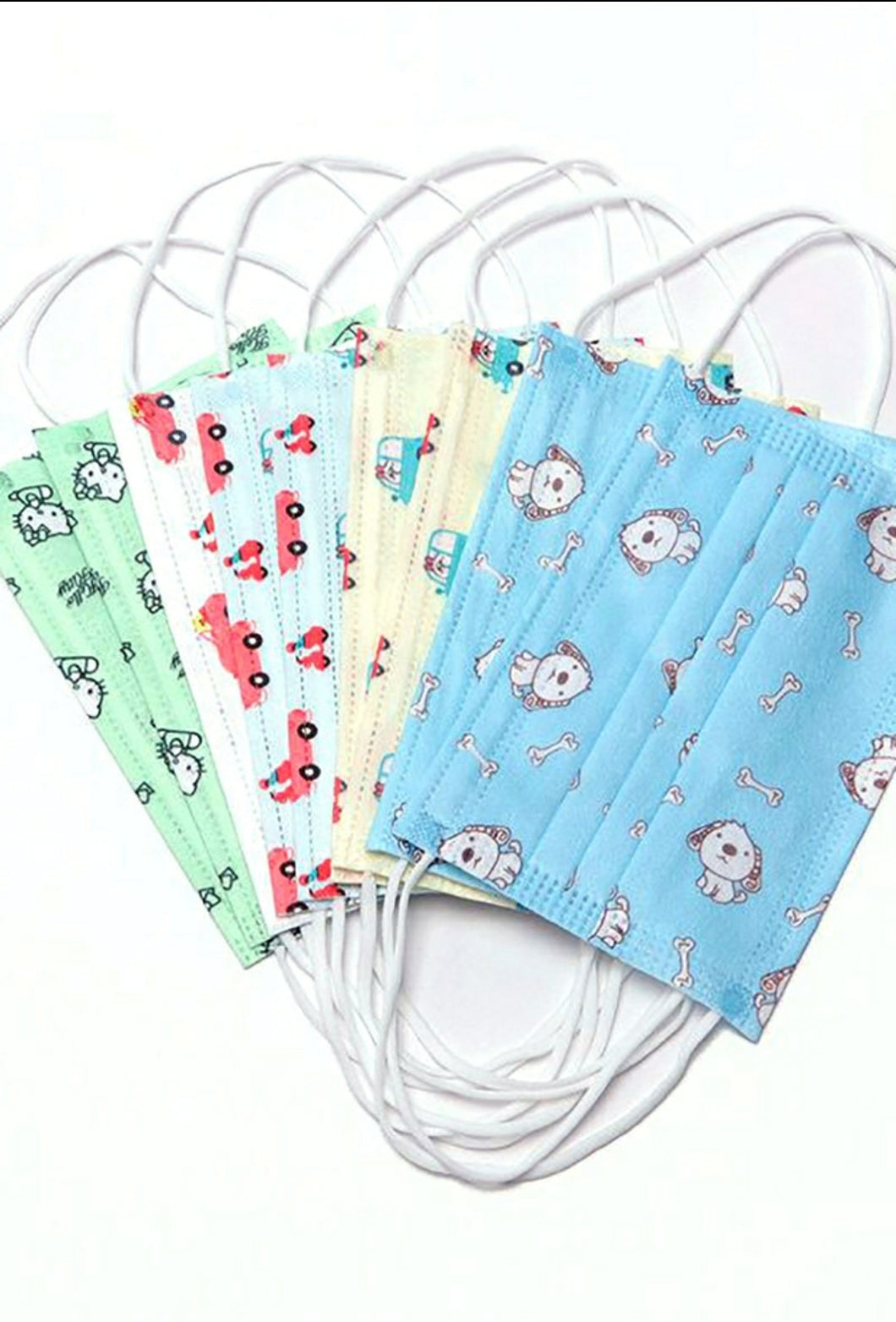 Kids-12 pack face covers-blue/pink