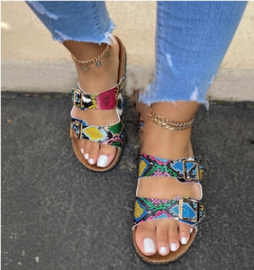 Snake Print Sandals
