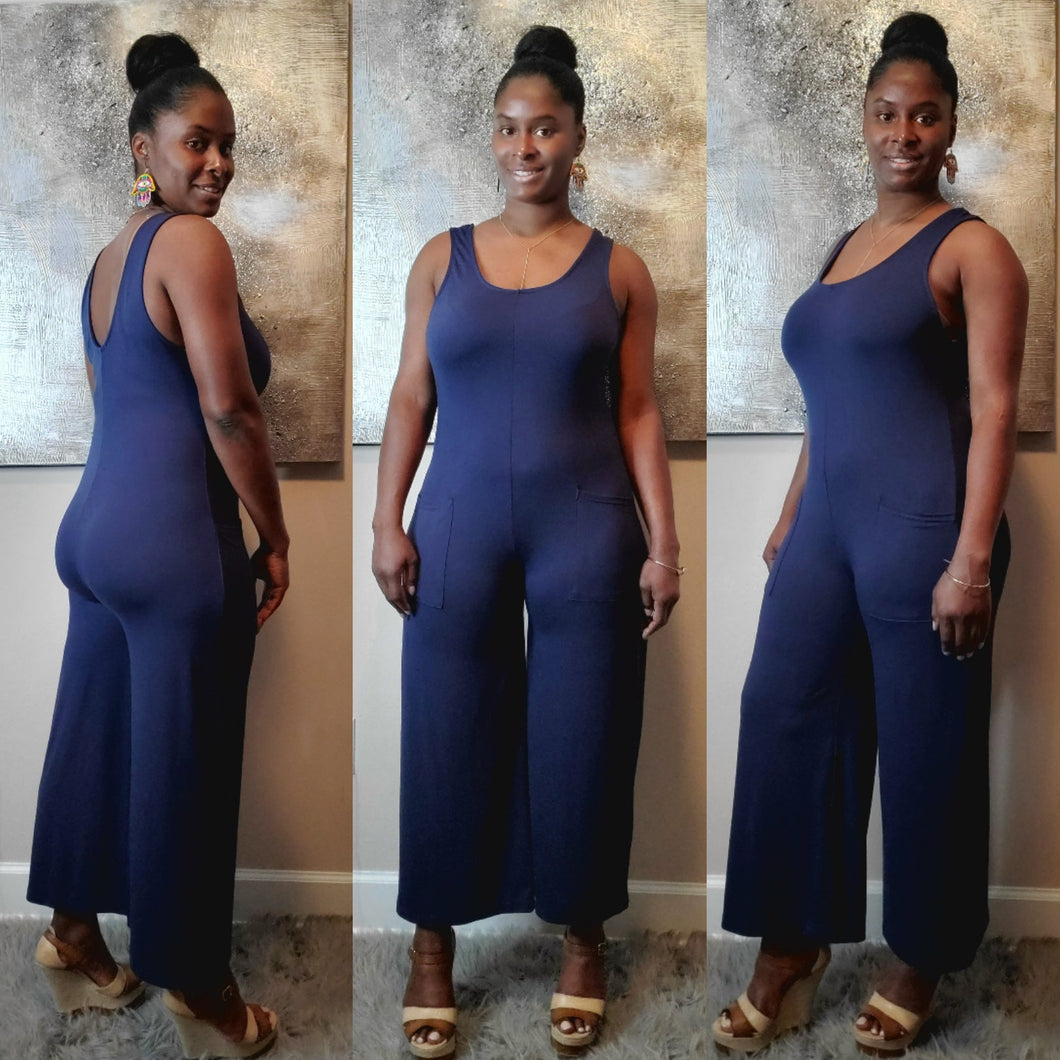 Chill Jumpsuit-Navy