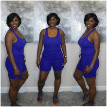 Load image into Gallery viewer, Linen Chill Short Set-Royal blue