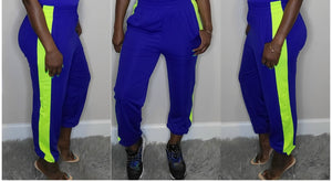 She's A Trackstar Pants ONLY-Royal blue