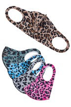 Leopard print face covers